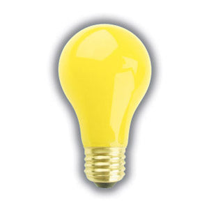 yellow grow light bulb 60 WATT A19/YELLOW BUG LIGHT SUPRA LIFE LIGHT BULB (6 PACK) – Bulborama